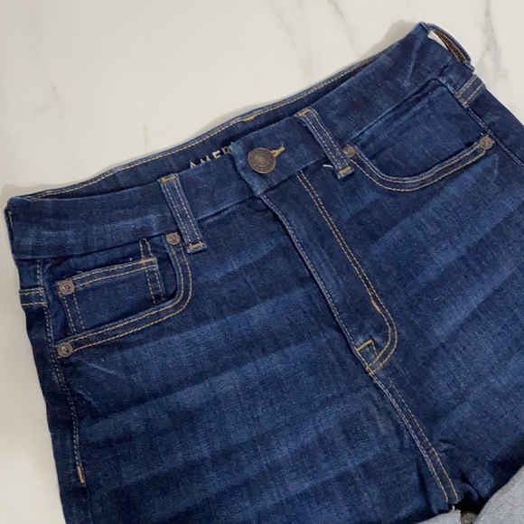 American Eagle Next Level Stretch Blue Jean Shorts - Picture 6 of 10
